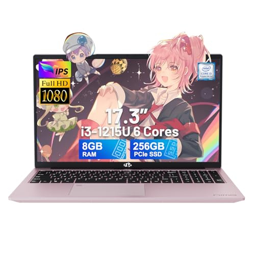 NIMO 17.3" IPS FHD-Laptop, Intel 6 Cores i3-1215U 16GB RAM 512GB SSD (Beat Ryzen 5 7520U