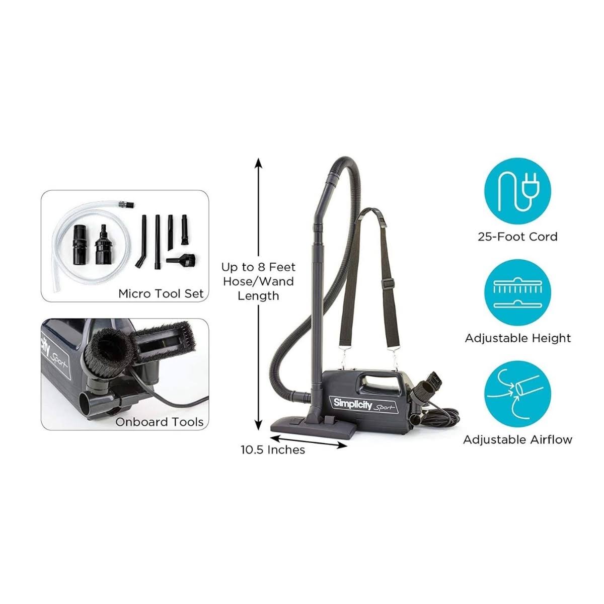 Simplicity S100 Sport Portable Canister Vacuum