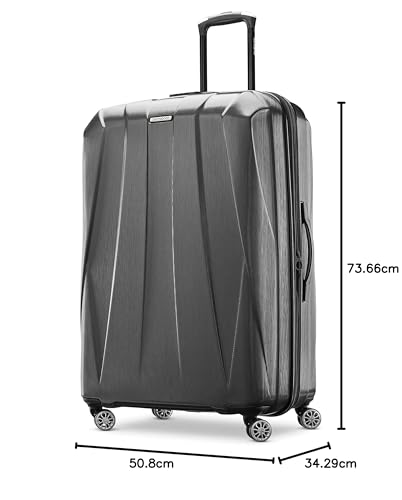 Samsonite Centric 2 Hardside Expandable Luggage with Spinner Wheels, Black, Carry-On 20-Inch