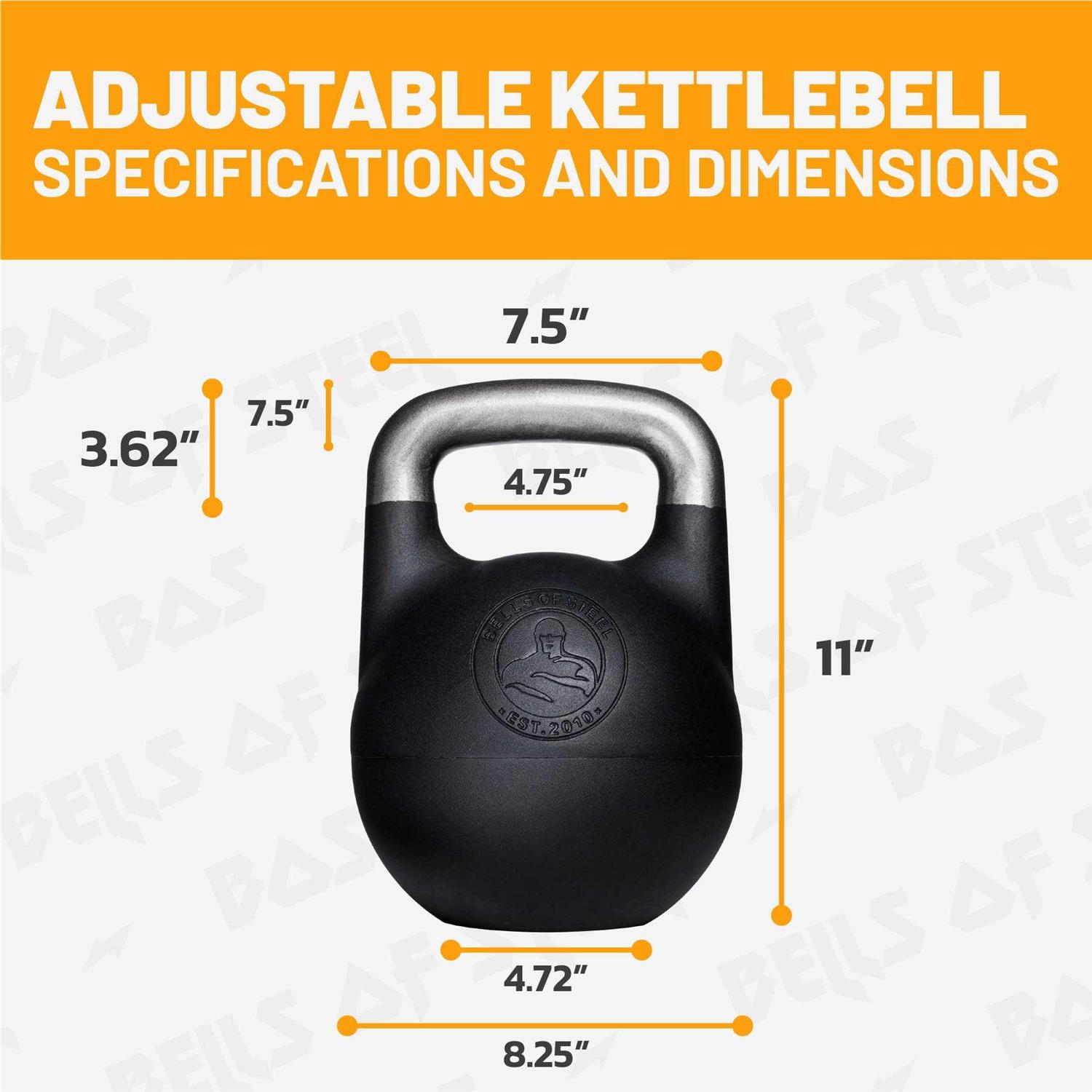 Bells of Steel Adjustable Kettlebell Upgraded Version Kettlebell Adjustable Steel Shell - Sports Supplies Online Store