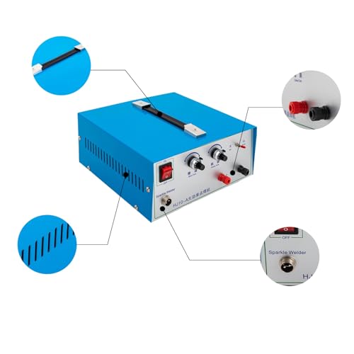 Jewelry Spot Welder, DC 50A 500W Adjustable Jewelry Welder w/ Foot Pedal, 0.02-0.05in Welding Dia. Soldering Machine