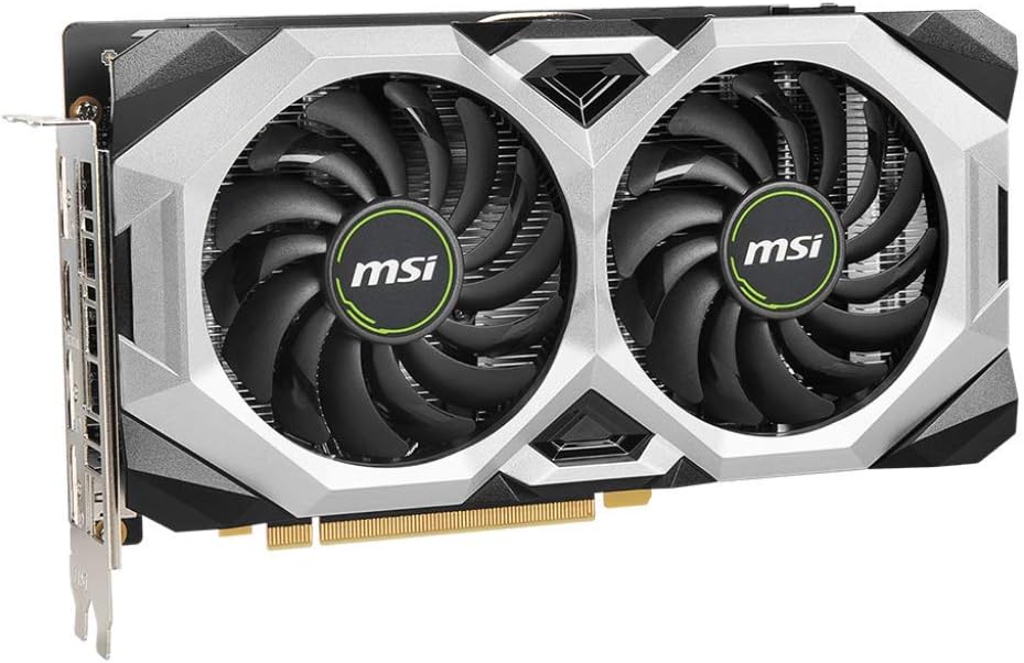 MSI Gaming GeForce RTX 2060 126GB GDRR6 192-bit HDMI/DP 1695 MHz Boost Clock Ray Tracing Turing Architecture VR Ready Graphics Card (RTX 2060 Ventus