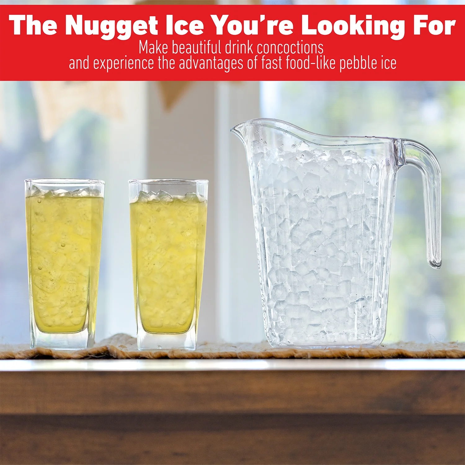 Deco Chef Self-Dispensing Nugget Ice Maker Countertop, 44LB Automatic