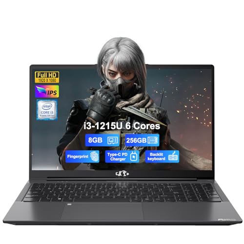 NIMO 15.6" IPS FHD-Business-Laptop, Intel 6 Core i3-1215U 8GB RAM 256GB SSD (Beat i5-1135G7