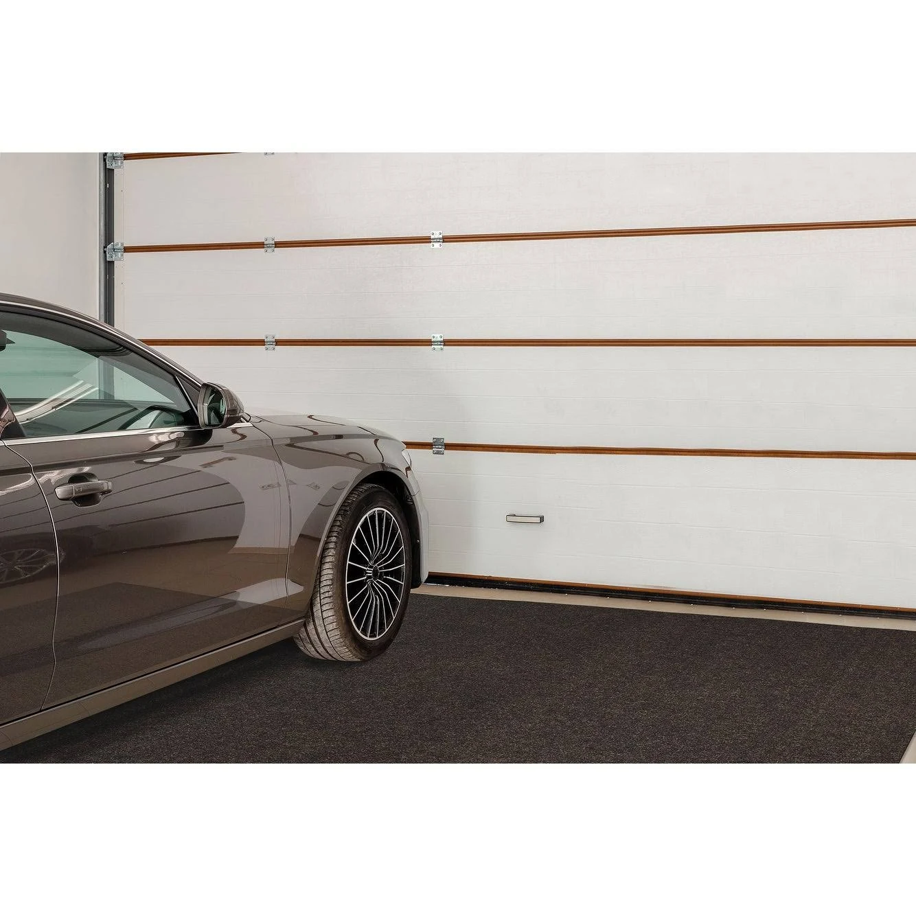 Ottomanson Garage Floor Mat Protective Carpet Mat (7&2x22 x 8&2x22 - Brown)