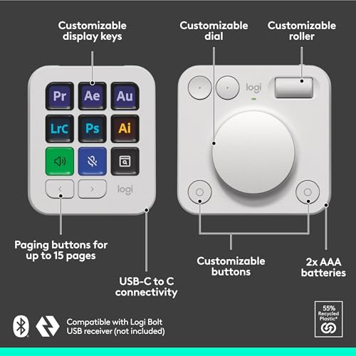 Logitech MX Keys S Combo - Performance Wireless Keyboard and Mouse with Palm Rest, Customizable Illumination, Fast Scrolling, Bluetooth, USB C