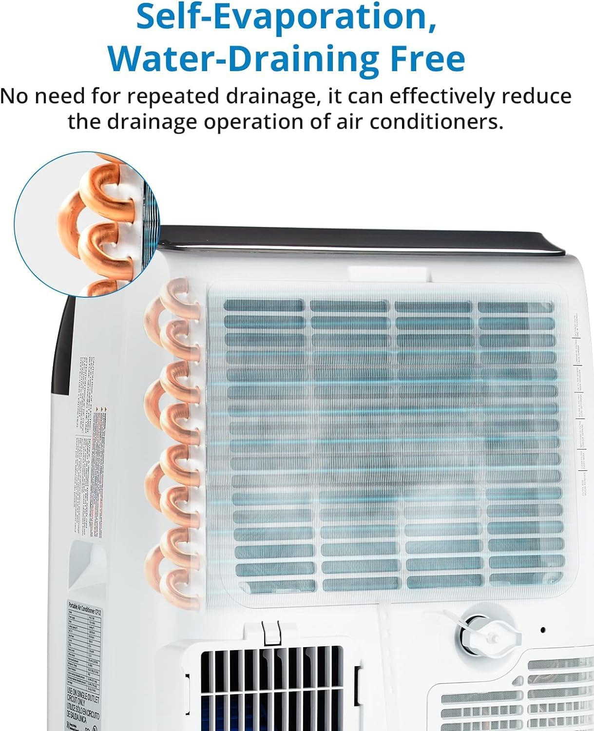 14000btu Portable Air Conditioner Up to 750 Sq. 3-in-1 Portable AC with Remote Control and 24H Timer,Built-in Dehumidifier, Energy Savings