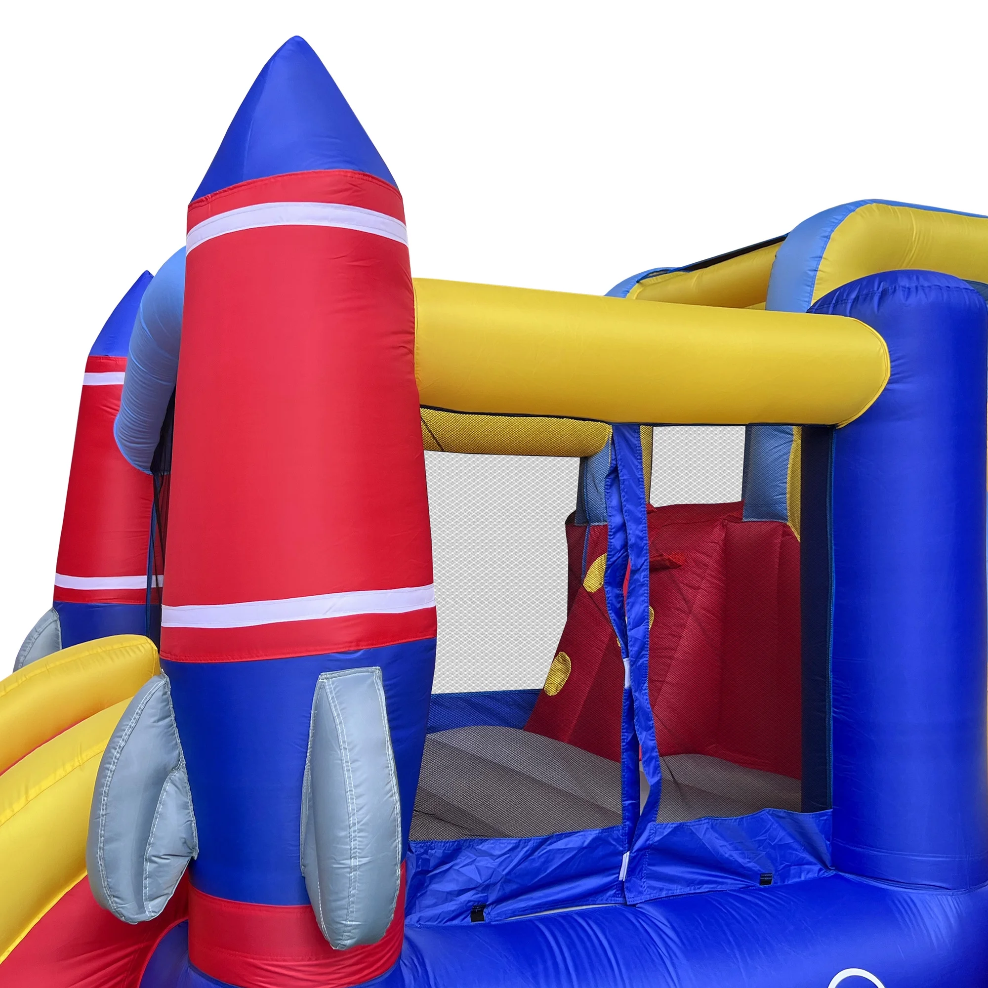 Cloud 9 Rocket Bounce House with Blower & Two Slides - Inflatable Bouncer for Kids