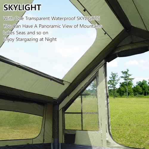 Inflatable Tent for Camping with Hand Pump Blow Up Tent Glamping 4 Season Air Tents