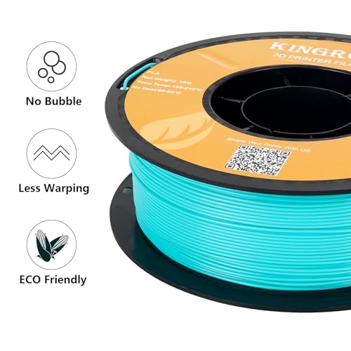Kingroon PLA 3D Printer Filament, 12Rolls, Dimensional Accuracy +/- 0.03 mm, 12kg Spool(26.4lbs)