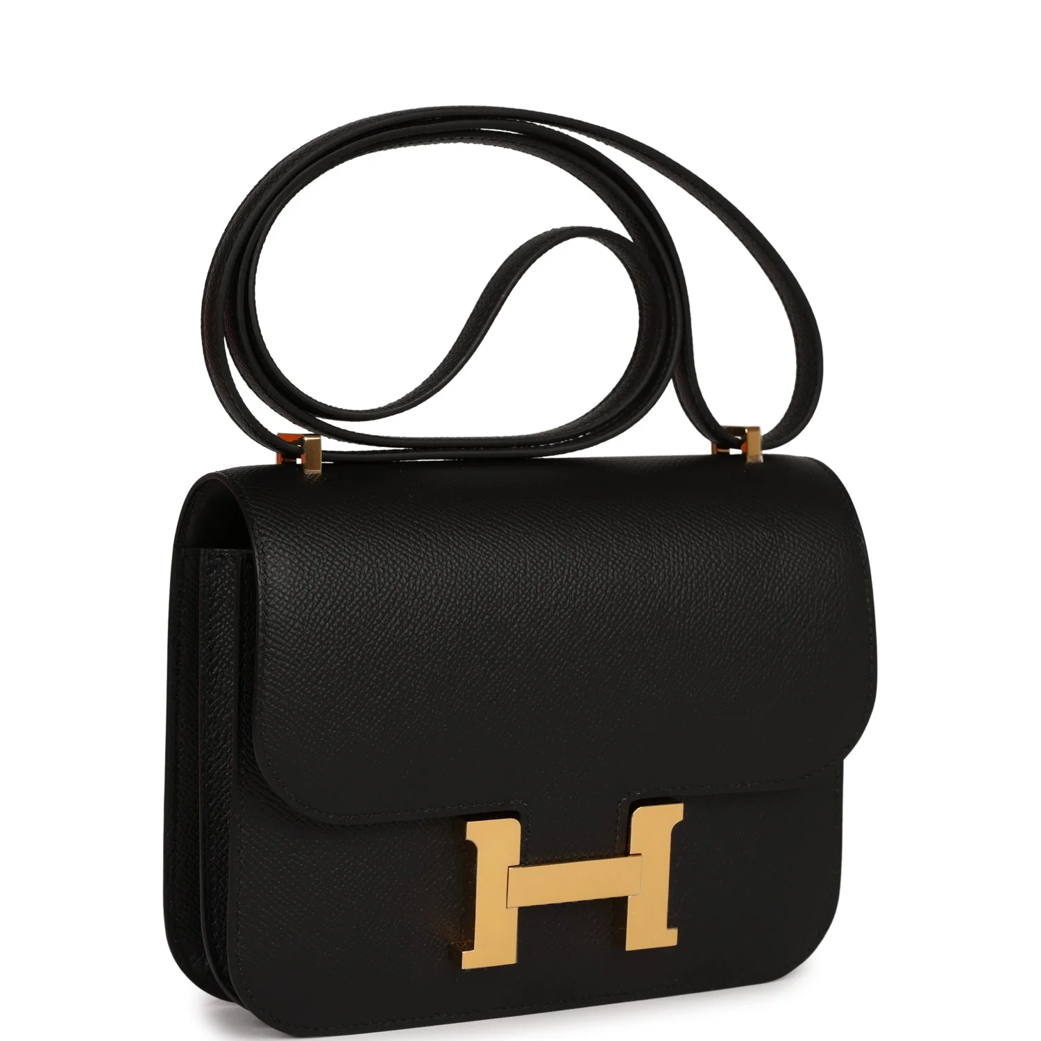 Hermes Constance 18 Black Epsom Gold Hardware