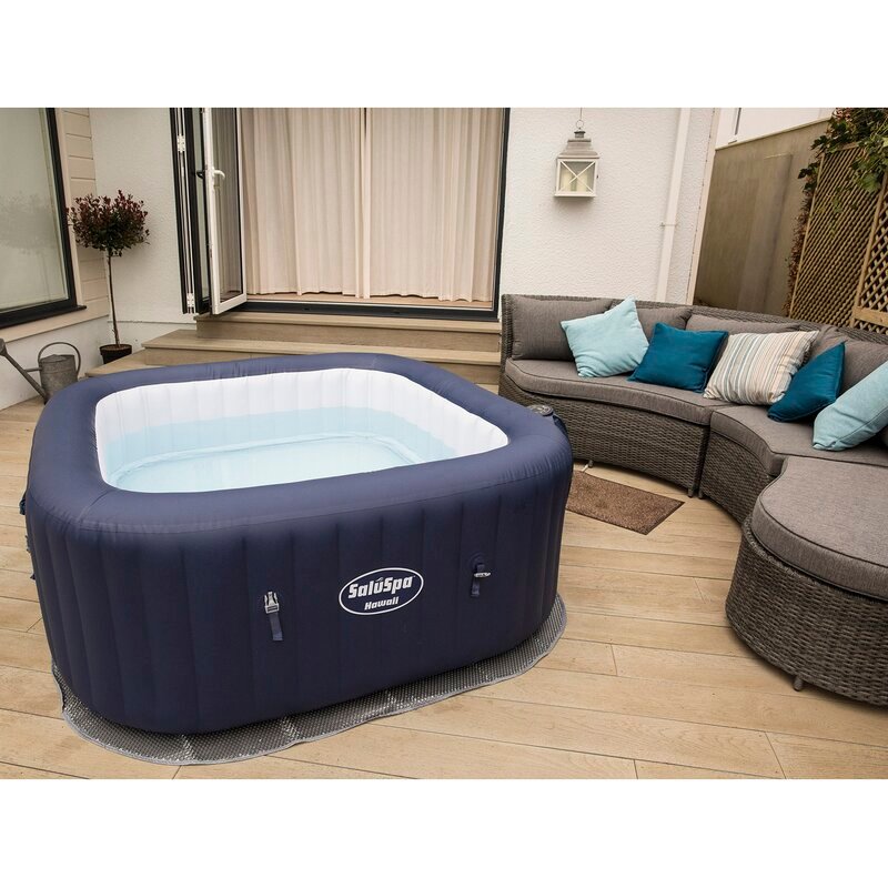 Bestway Saluspa 6 - Person 60 - Jet Vinyl Round Inflatable Hot Tub in Navy