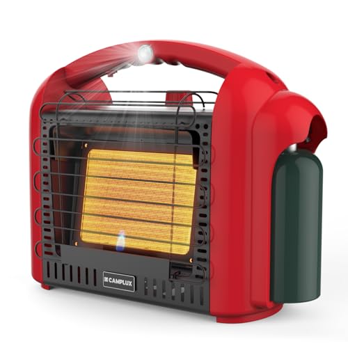 CAMPLUX Portable Propane Heater Outdoor and Indoor, 12000 BTU LP Gas Buddy Heater for Camping with ODS & Tip-over Protection