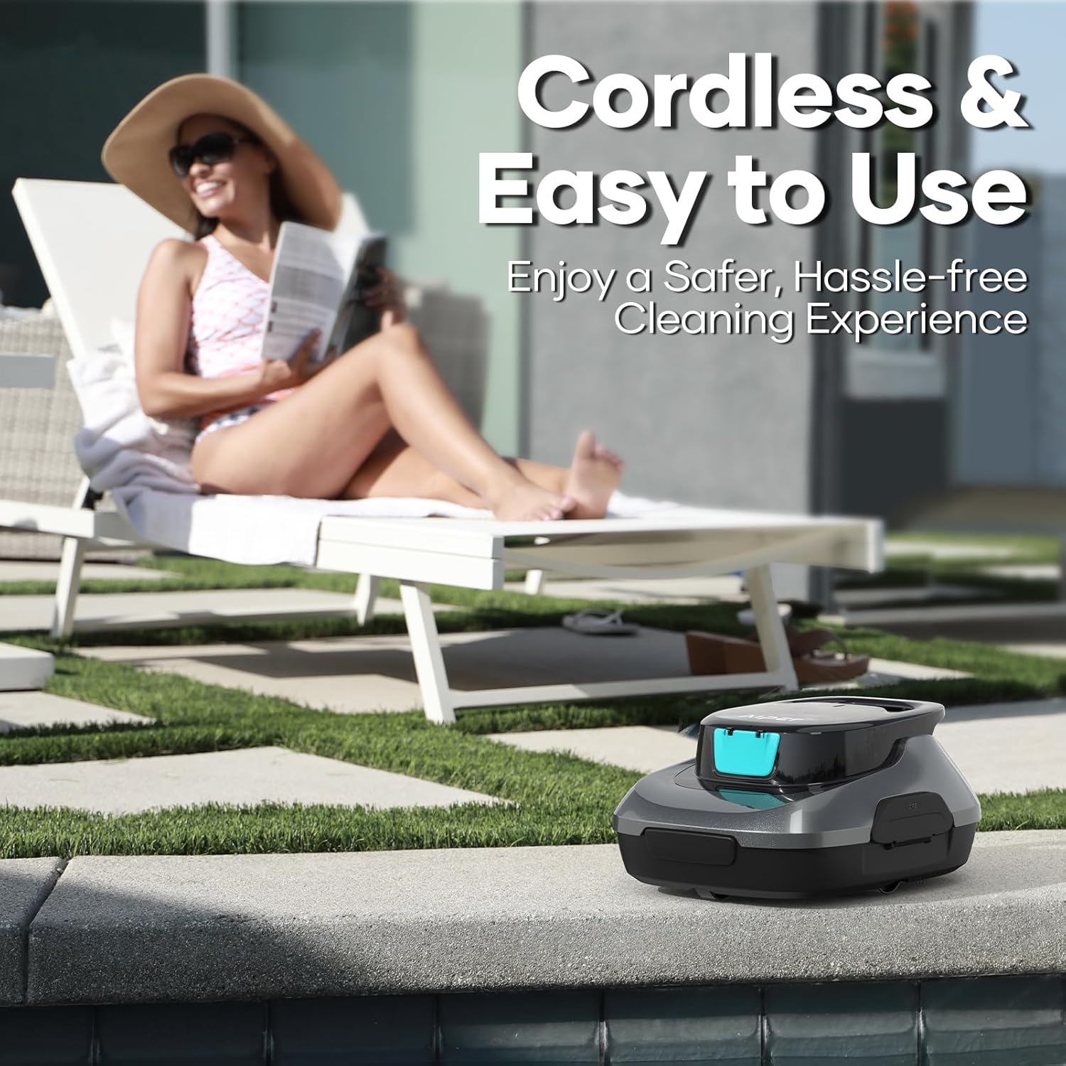 Aiper Surfer S1 Robotic Pool Skimmer with Aiper Scuba SE Robotic Pool Cleaner