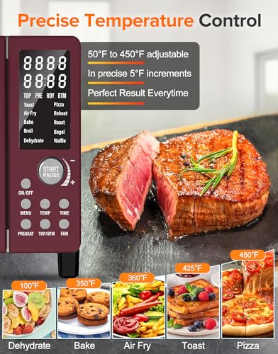 Nuwave Bravo Pro Smart 21QT Toaster Oven Air Fryer Combo, Convection Oven Countertop, 10 functions all in 1, with even & quick crisp technology