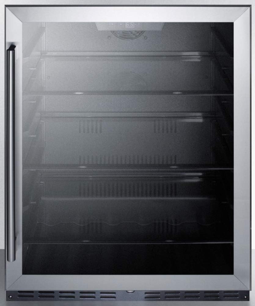 Summit AL57GCSS 24" ADA Compliant Commercial Compact Refrigerator with 5 cu. ft. Capacity Door Lock Frost Free Operation Door and Temperature Alarm