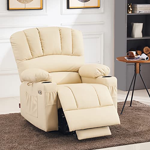 MCombo Oversized Power Lift Recliner Chair for Elderly, Lift Chair with Heat and Massage, Lift Recliner for Big and Tall, Cup Holders