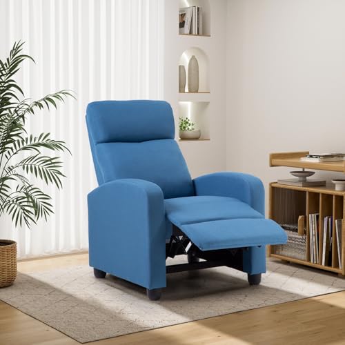 BestMassage | Recliner Chair | with 2 Point Massage Function | Black | with Lumbar Support, Adjustable Push Back, Wide Armrests
