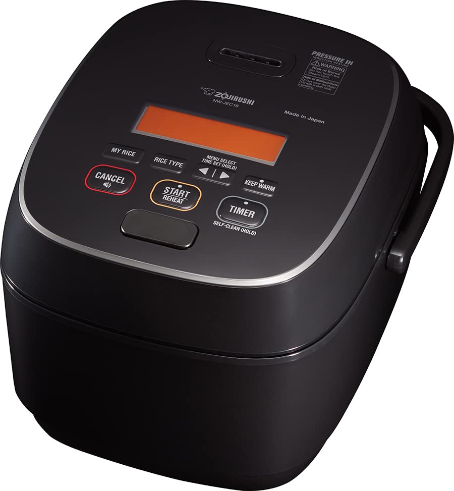 Zojirushi NW-JEC10BA Pressure Induction Heating (IH) Rice Cooker & Warmer, 5.5-Cup, Made in Japan