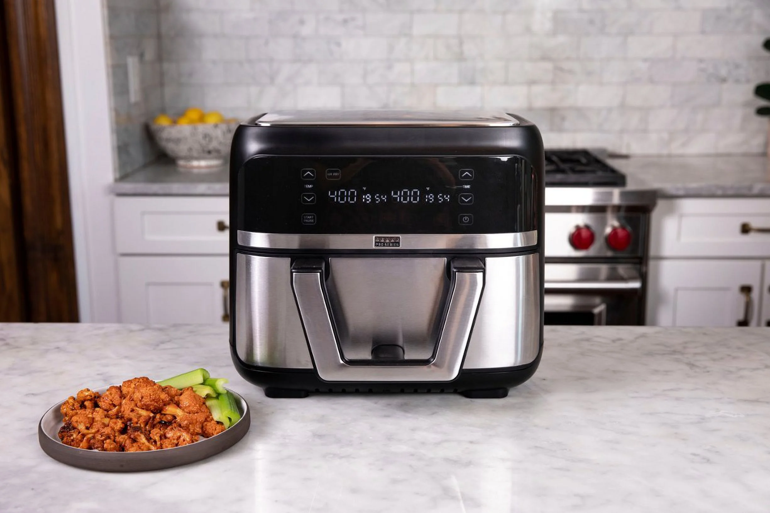 9-qt. Digital Air Fryer with Dual Flex Basket - Stainless Steel