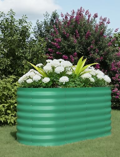 10x4x1.5ft Raised Garden Bed,Galvanized Raised Planter Boxes Outdoor with Easy Assembly, Large Garden Bed for Vegetables, Fruits, Flower