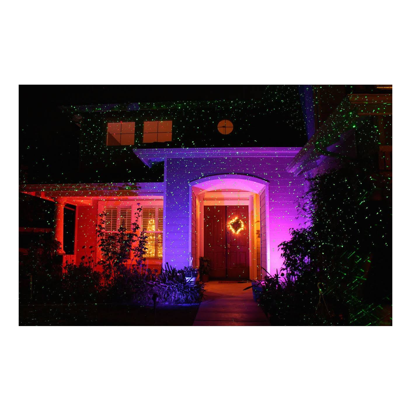 BlissLights Green Laser with 16 Color LED Projector