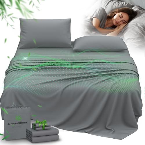 Silver Infused Bed Sheets, Cooling Fabric with Self-Cleaning Technology for Restful Sleep, Genuine 100% Organic Viscose Derived from Bamboo