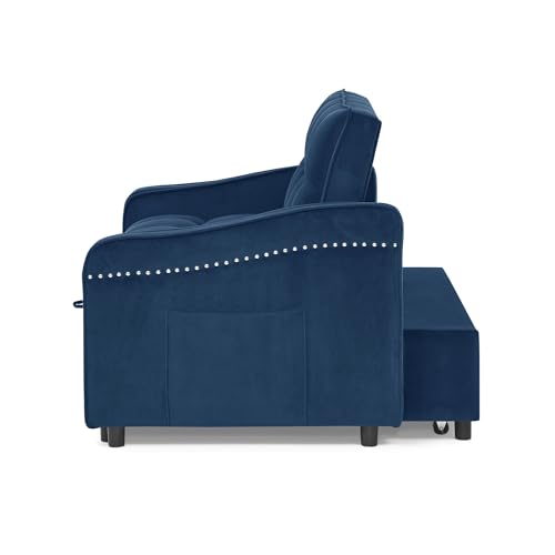 57.1" Convertible Sofa Bed, 3 in 1 Multi-Functional Lounge Chair Sleeper Loveseat
