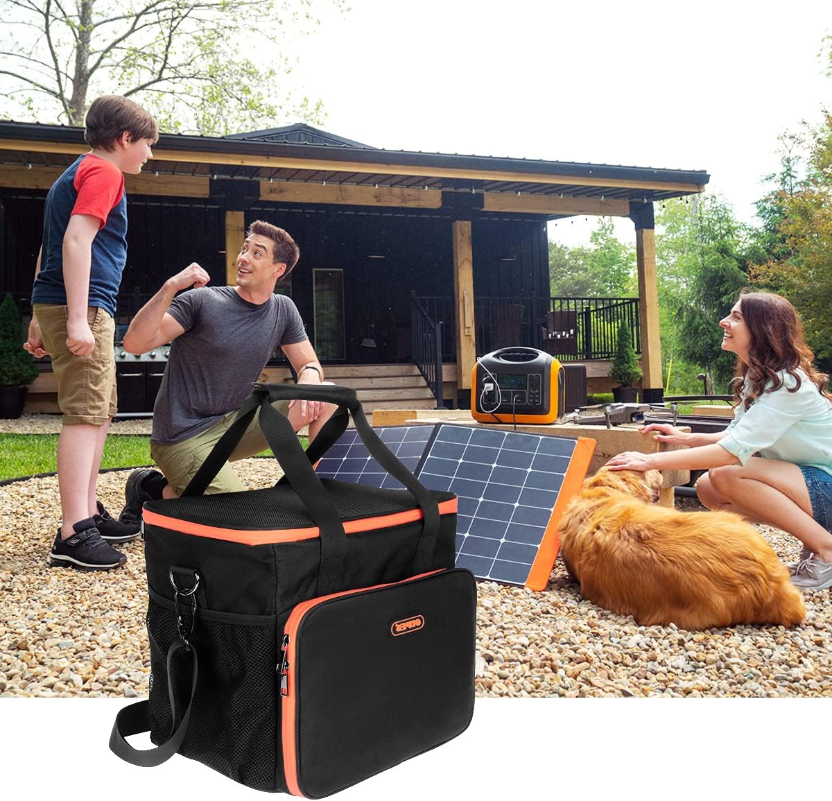 Portable Power Station 600W, OUPES Solar Generator with 100W Panel, 186000mAh Battery Backup Generator