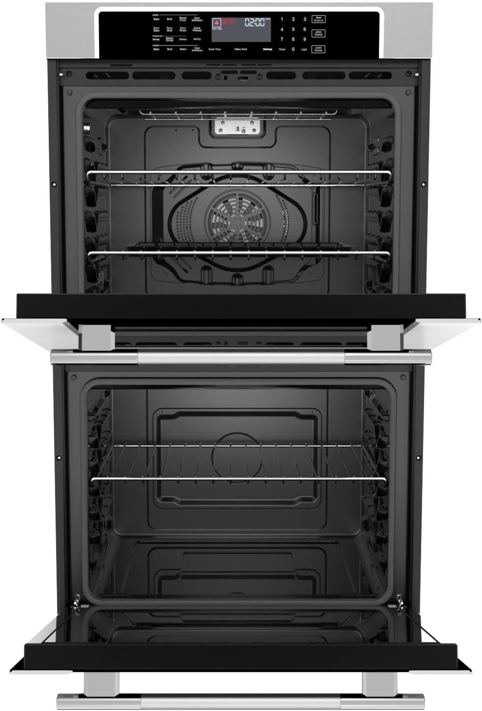 Empava 30" Electric Double Wall Oven Air Fryer Combo Convection Oven Built-in 10 Cooking Functions with LED Digital Display Convection Fan Touch