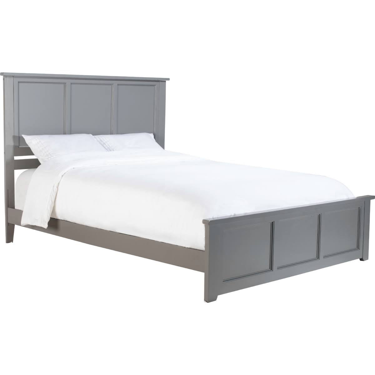 Atlantic Furniture Madison Queen Traditional Bed with Matching Foot Board in Grey