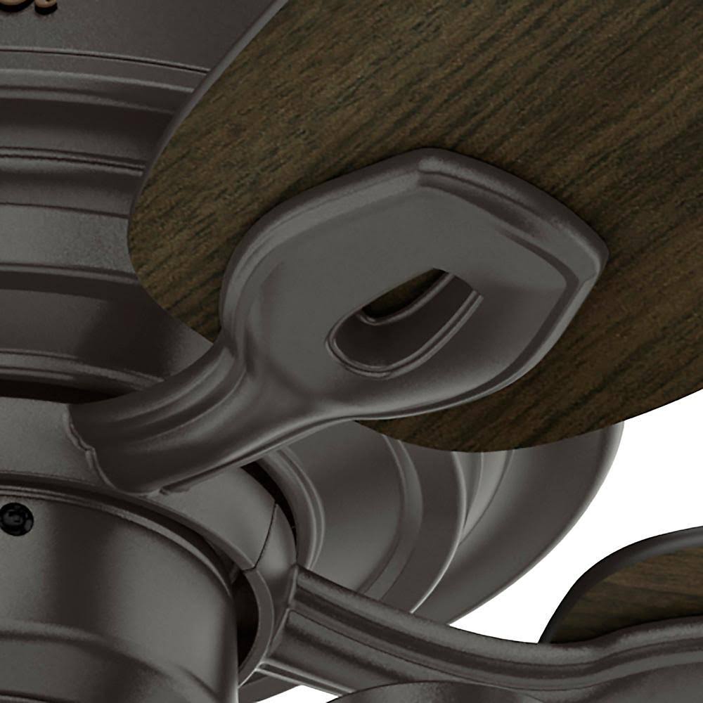 Hunter Crown Canyon II 52 in. LED Indoor Noble Bronze Ceiling Fan with Light Kit 50427
