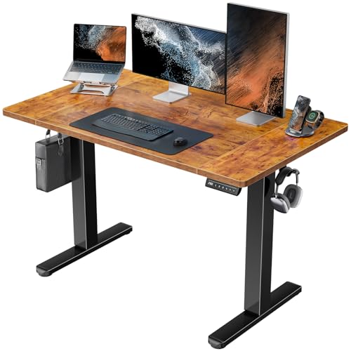 HUANUO Electric Standing Desk, 71 x 35 inch Large Height Adjustable Table, Powerful Brushless Motor, 4 Memory Preset, Sit Stand Up Desk