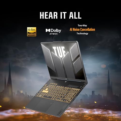 ASUS TUF Gaming F16 (2024) Gaming Laptop, 16” FHD+ 144Hz IPS-Level 16:10 Display, Intel® Core™ 5 210H Processor, NVIDIA® GeForce RTX™ 4050, 8GB DDR5
