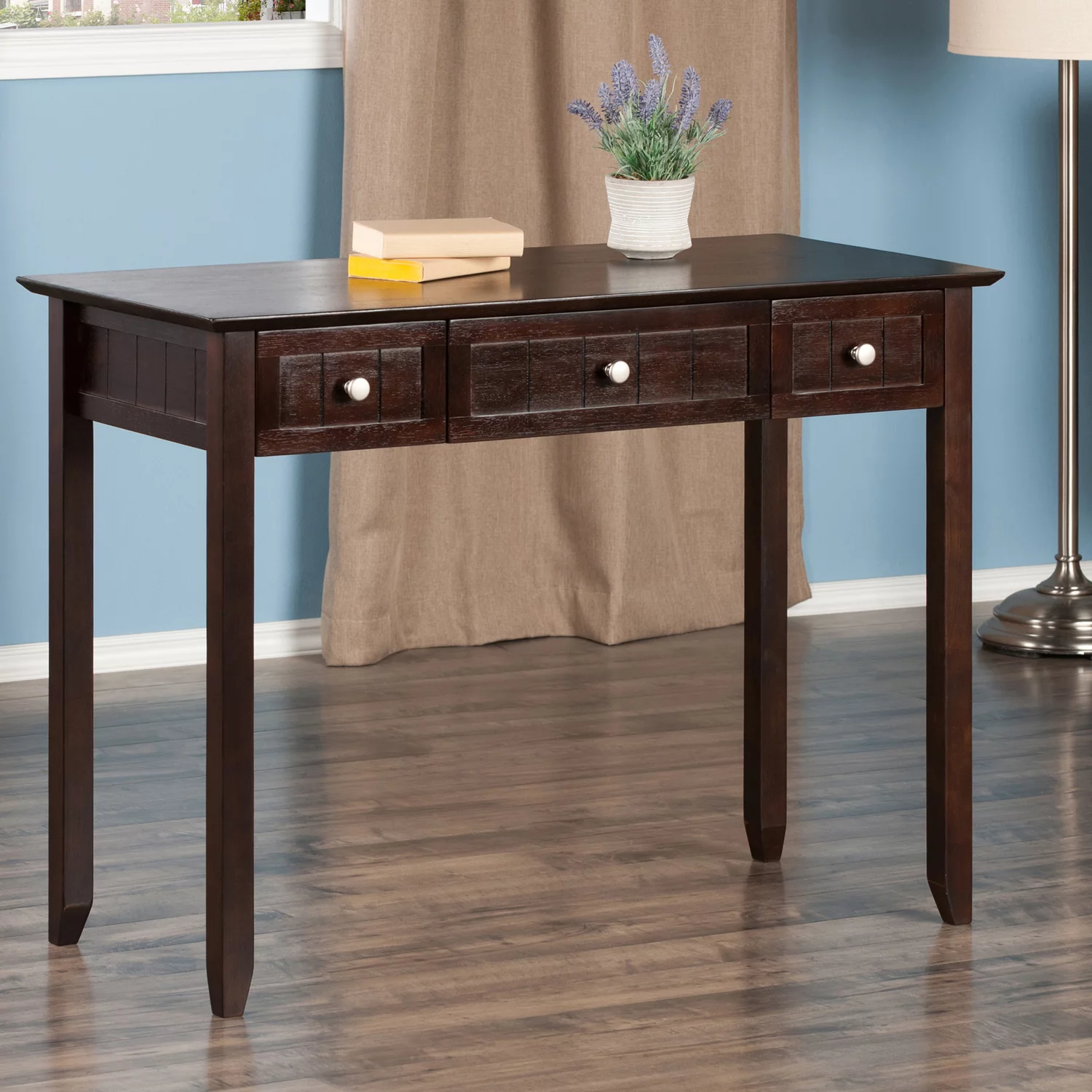 Winsome Wood Burke Traditional Writing Desk, Coffee Finish