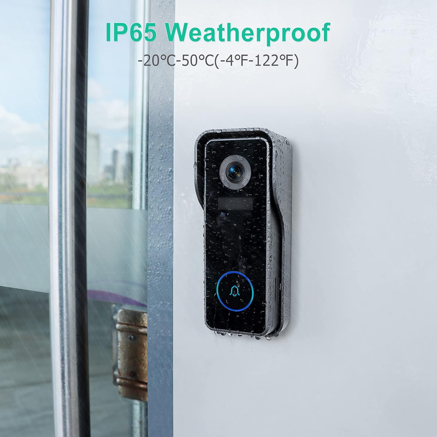 【2021 New】 WiFi Video Doorbell Camera, Morecam Wireless Doorbell Camera with Wireless Chime, 1080P HD, Motion Detection, Anti- Theft Alert