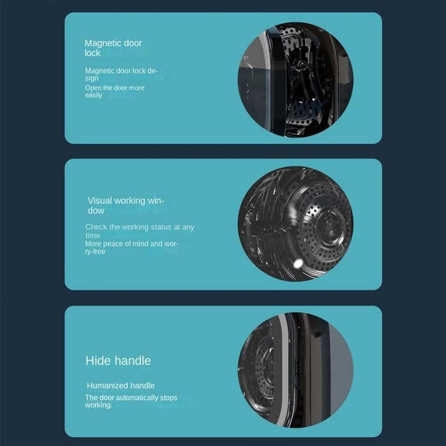 Compact Mini Spin Dryer, Portable Condenser Tumble Dryer 0-200 minutes Small Tumble Dryer, 35dB silent Perfect for Counter Top or Wall Mounted Use