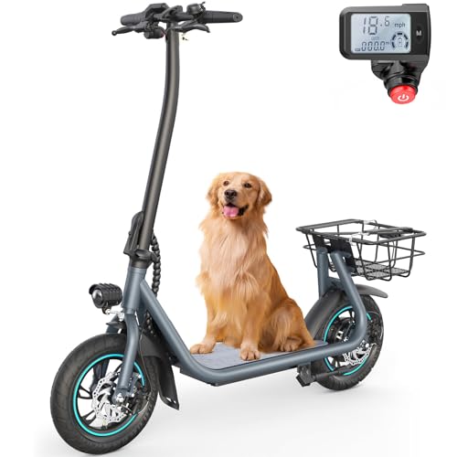 URBANMAX X2 Electric Scooter for Adults with Basket, 12" Adult Electric Scooters for Teens with Max 20 Miles & 18.6MPH Power by 550W