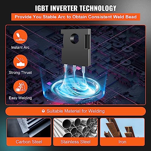 VEVOR MIG Welder, 3 in 1 270 Amp Welding Machine, 110 220V MIG Lift TIG Arc Welder, Portable Lift TIG Welder ARC Welder with IGBT DC Inverter