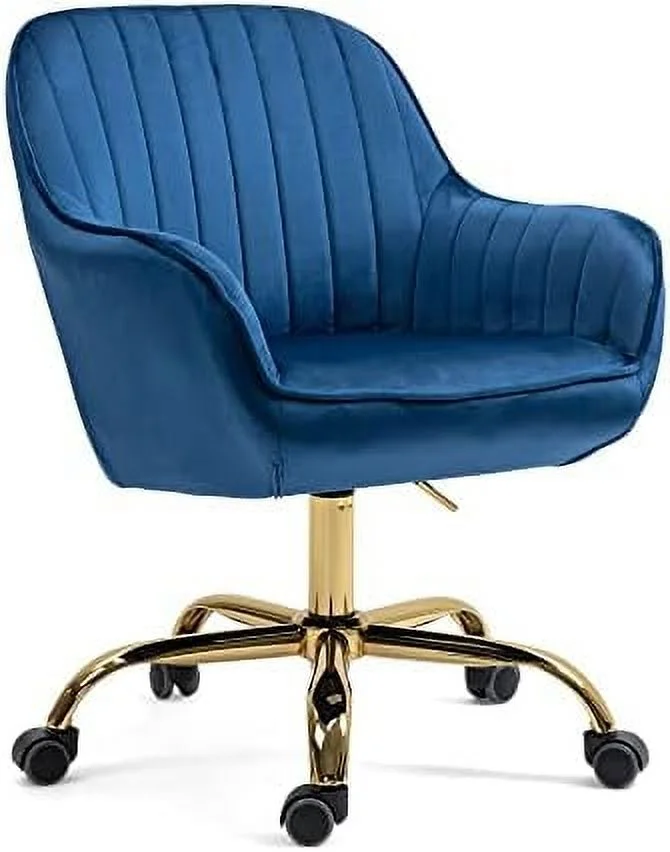 TJUNBOLIFE ° Swivel Chair with Wheels  Adjustable Height Home Office Chair Rolling Living Room Chair Boucle Dining Chair with Backrest/Armrest