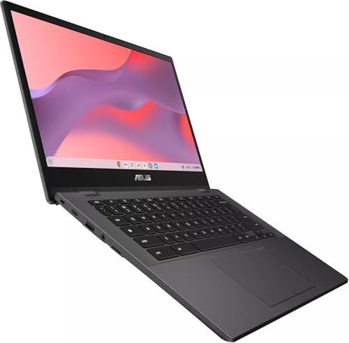 ASUS 14" Chromebook CM1402, MediaTek Kompanio 520, 4GB LPDDR4 RAM, 320GB Storage(64GB eMMC(onboard)+256GB Micro SD), 14" FHD Business Laptop, Webcam