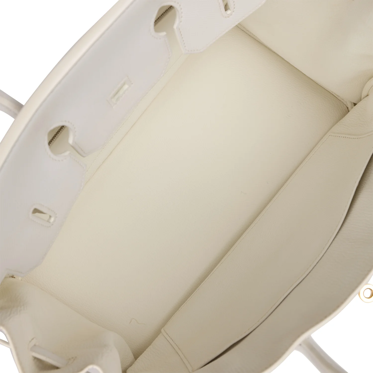 Pre-owned Hermes Birkin 35 White Epsom Gold Hardware