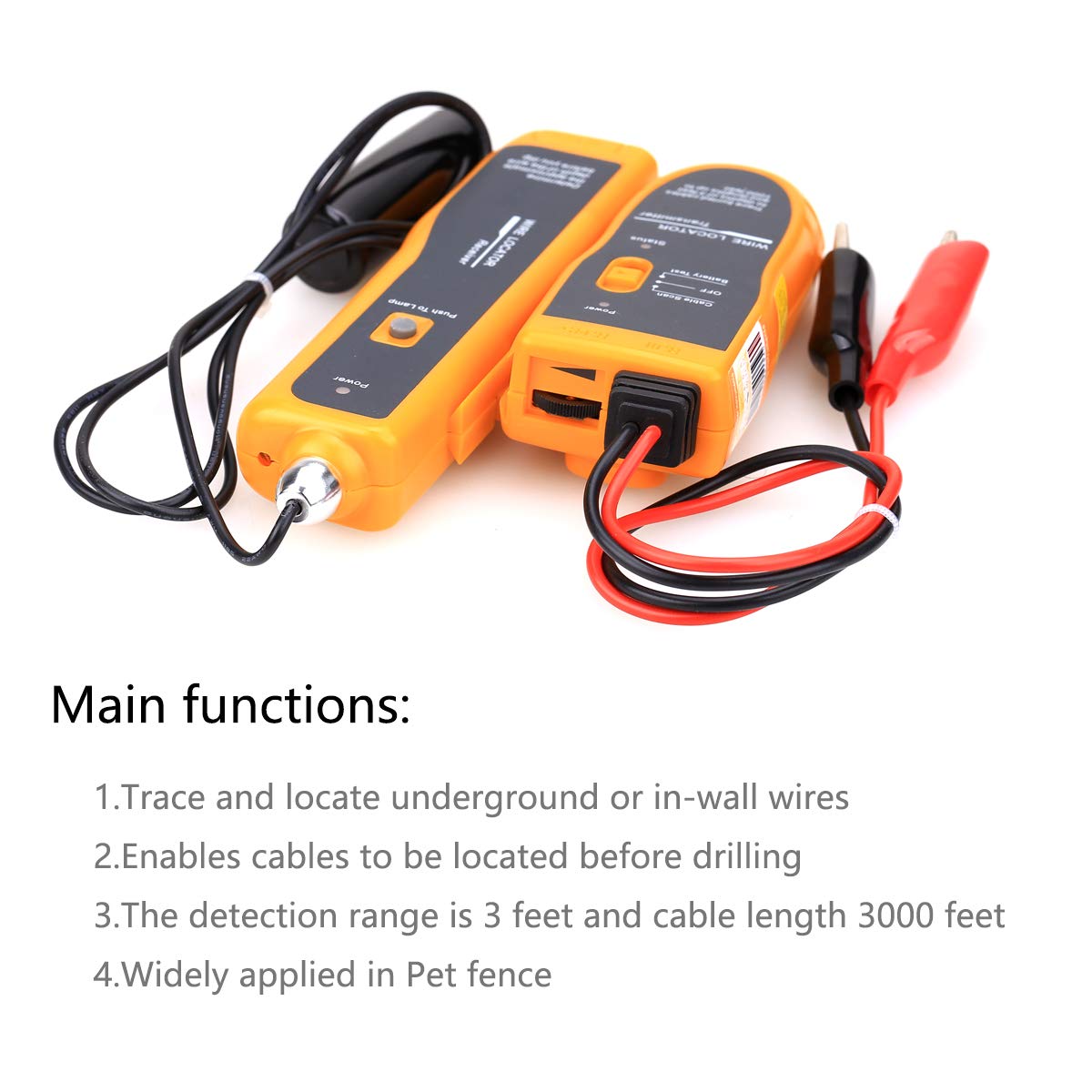 Nf-816 Cable Wire Locator Tracker Metal Pipes Electrical Wires Coax Cable Tester with Earphone