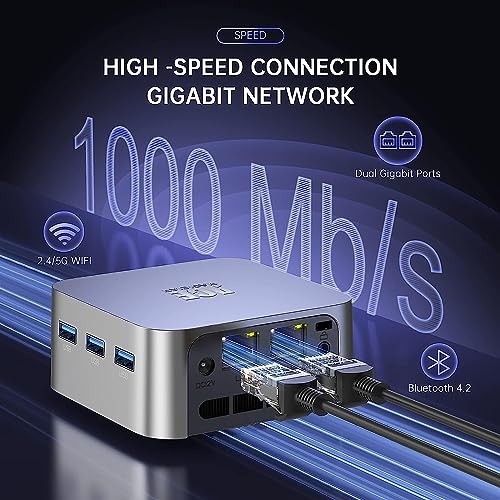 ACEMAGICIAN Mini PC Windows 11 Pro, 12th Alder Lake N95 8GB LPDDR5 256GB M.2 SSD Mini Desktop Computers, Micro Pc with 3 HDMI Support 4K UHD