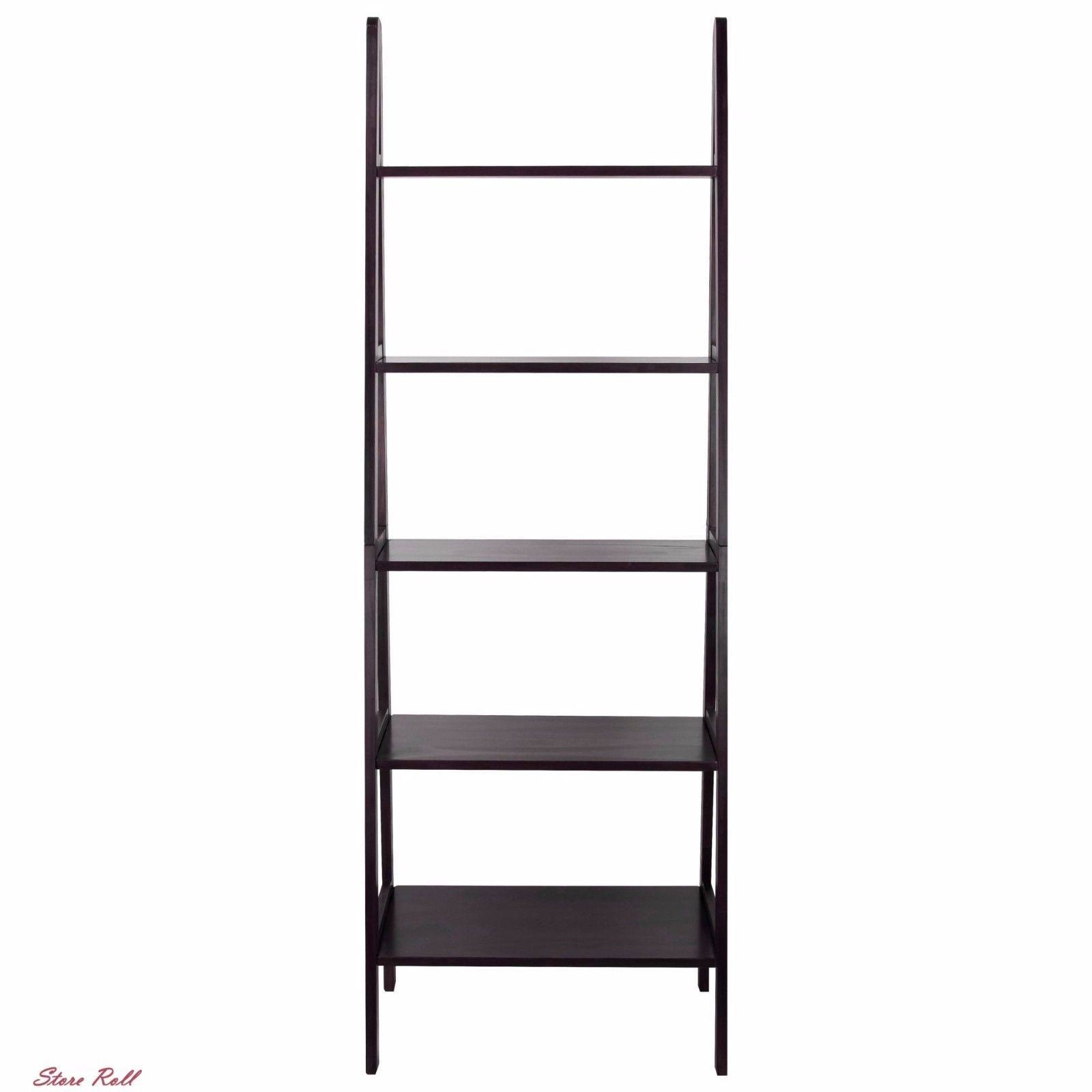 Casual Home 5 Shelf Ladder Bookcase, Espresso