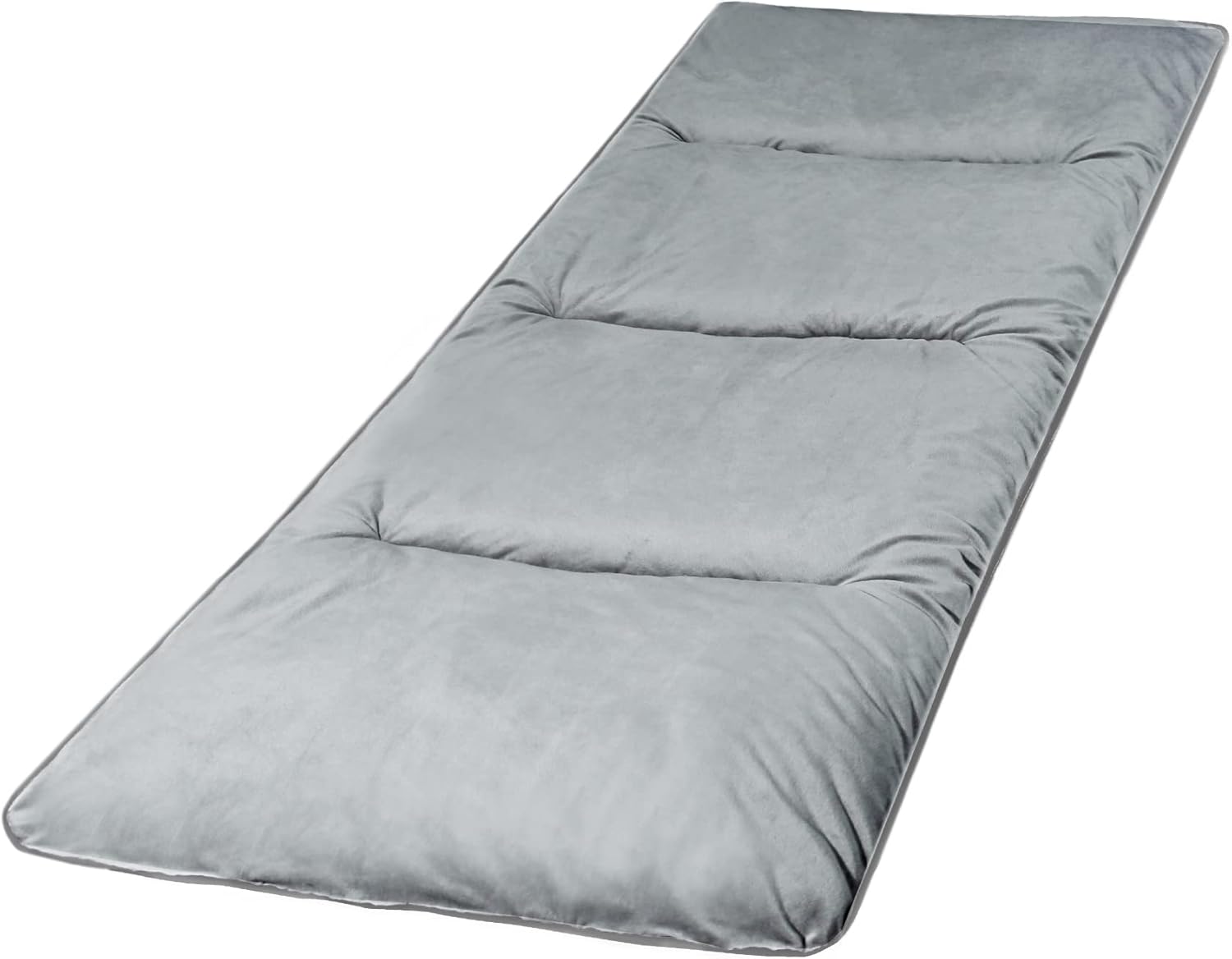 REDCAMP Cot Pads for Camping, Soft Comfortable Cotton Sleeping Cot Mattress Pad 75"x29", Grey and Navy Blue