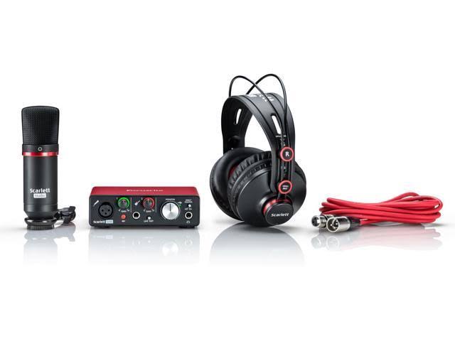 Focusrite Scarlett Solo (2nd Generation) Studio Bundle - includes Headphones, Mic and Cable