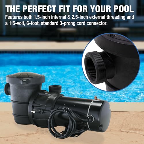 Doheny's Above Ground Pool Pro Swimming Pool Pumps | Above Ground | Updated Motors Have Lower Energy Consumption While Maintaining Equal Performance
