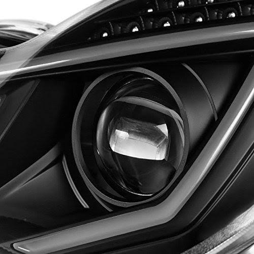 Spec-D Tuning 2001-2007 Mercedes Benz W203 C-Class C230 C240 C320 LED Projector Headlights Black Hea