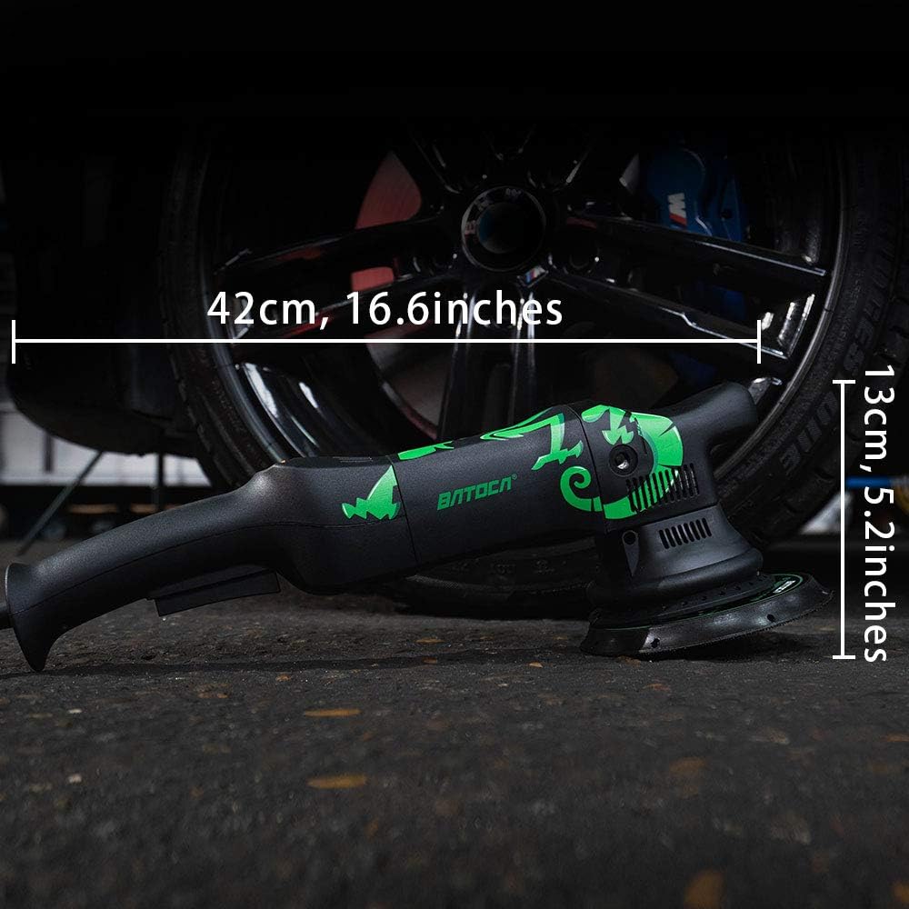 BATOCA Dual Action Polisher, 6 Inches and 700w Random Orbital Car Buffer Polisher, 6 Variable Speed DA Polisher with Foam/Wool Pads, Polish Bonnet
